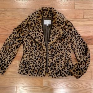 Plush Banana Republic Faux Leopard Jacket - Size XS
